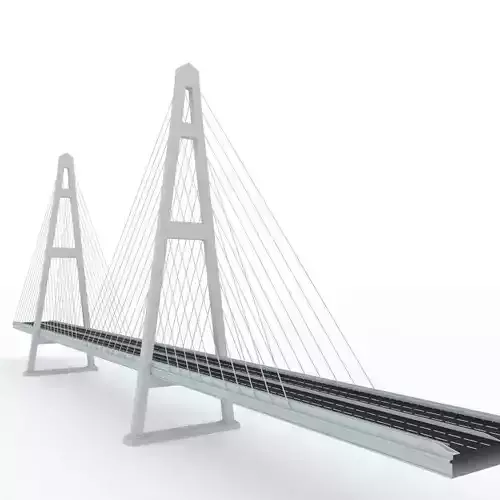 Bridge Russian Stylized low poly Low-poly 3D model