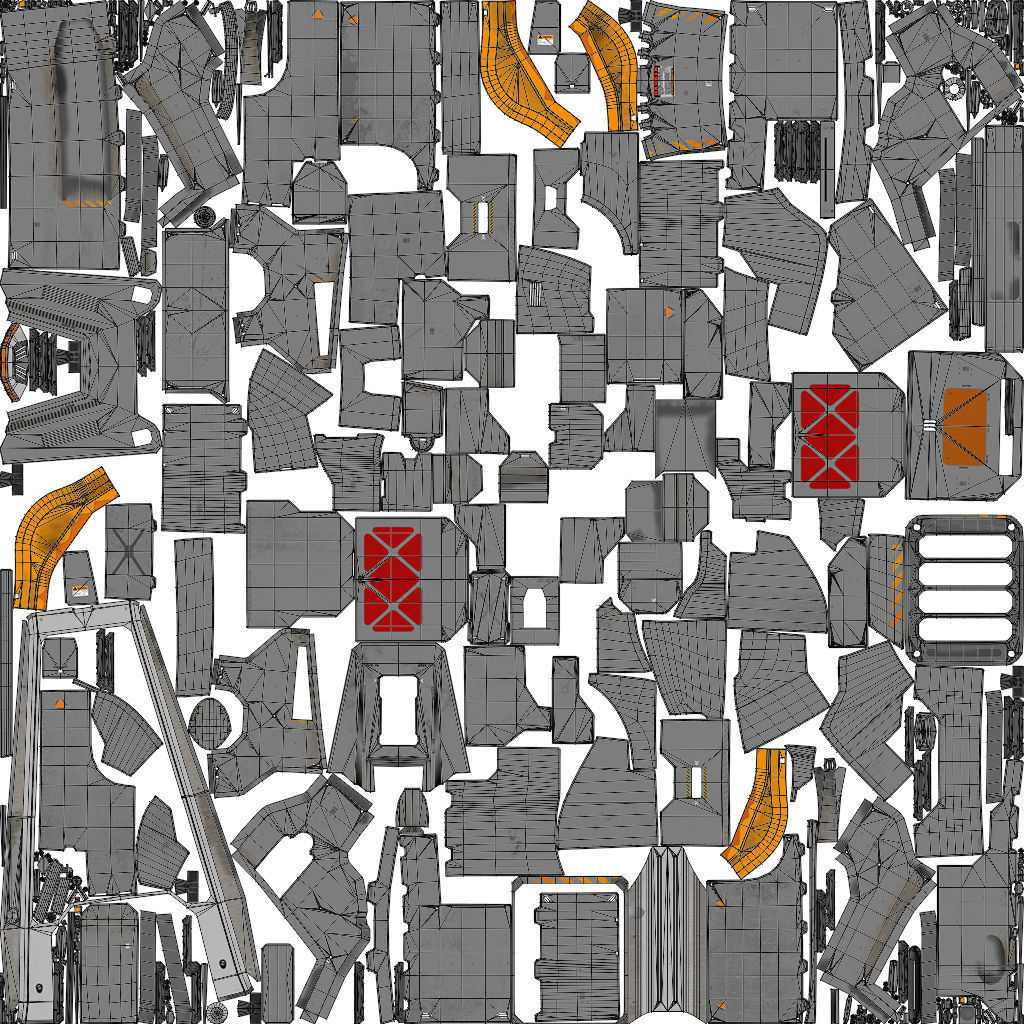 3D Sci-Fi Scout Spaceship 3D model_44