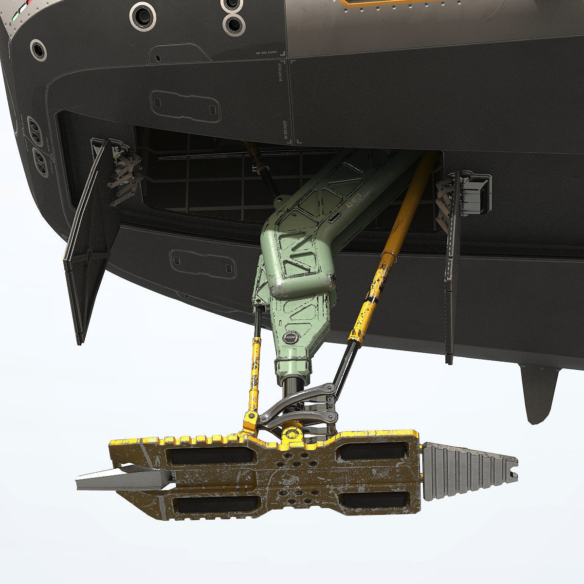 3D Sci-Fi Scout Spaceship 3D model_12