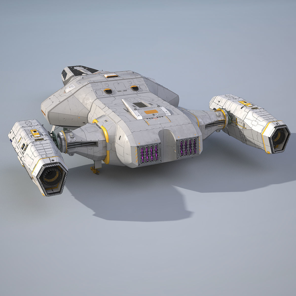 3D Sci-Fi Scout Spaceship 3D model_3