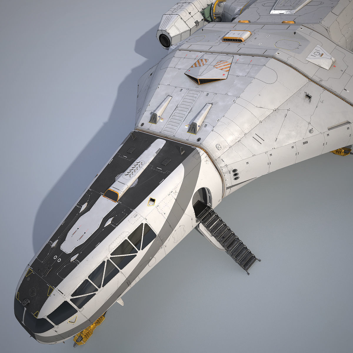 3D Sci-Fi Scout Spaceship 3D model_4