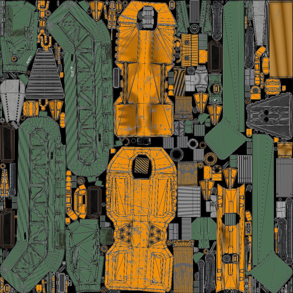 3D Sci-Fi Scout Spaceship 3D model_43