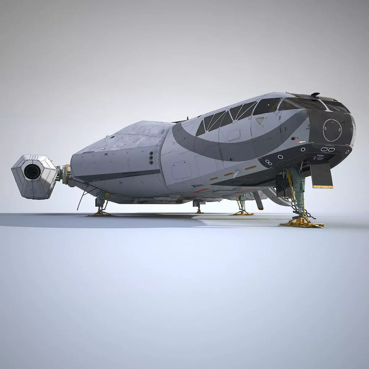 3D Sci-Fi Scout Spaceship 3D model_0
