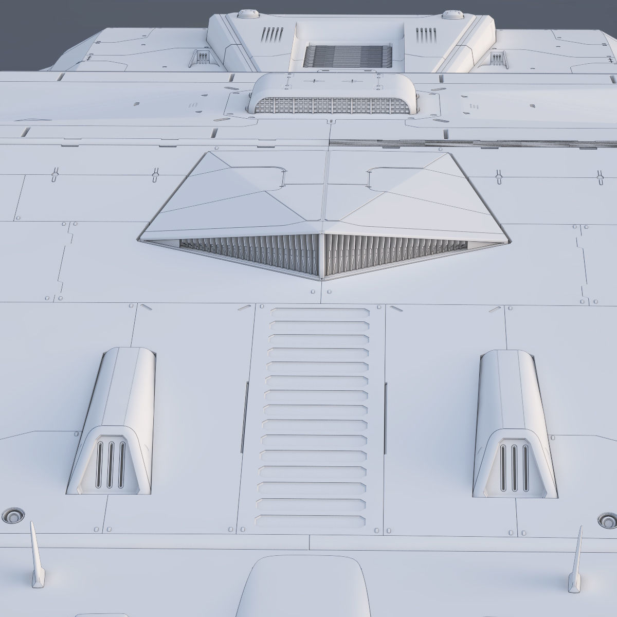 3D Sci-Fi Scout Spaceship 3D model_18