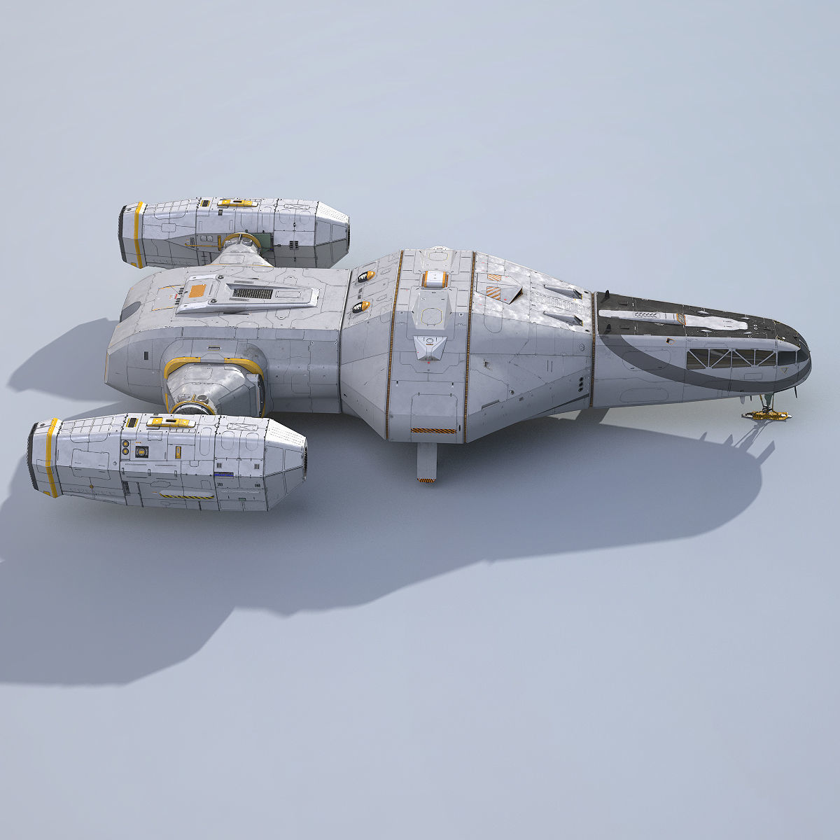3D Sci-Fi Scout Spaceship 3D model_5
