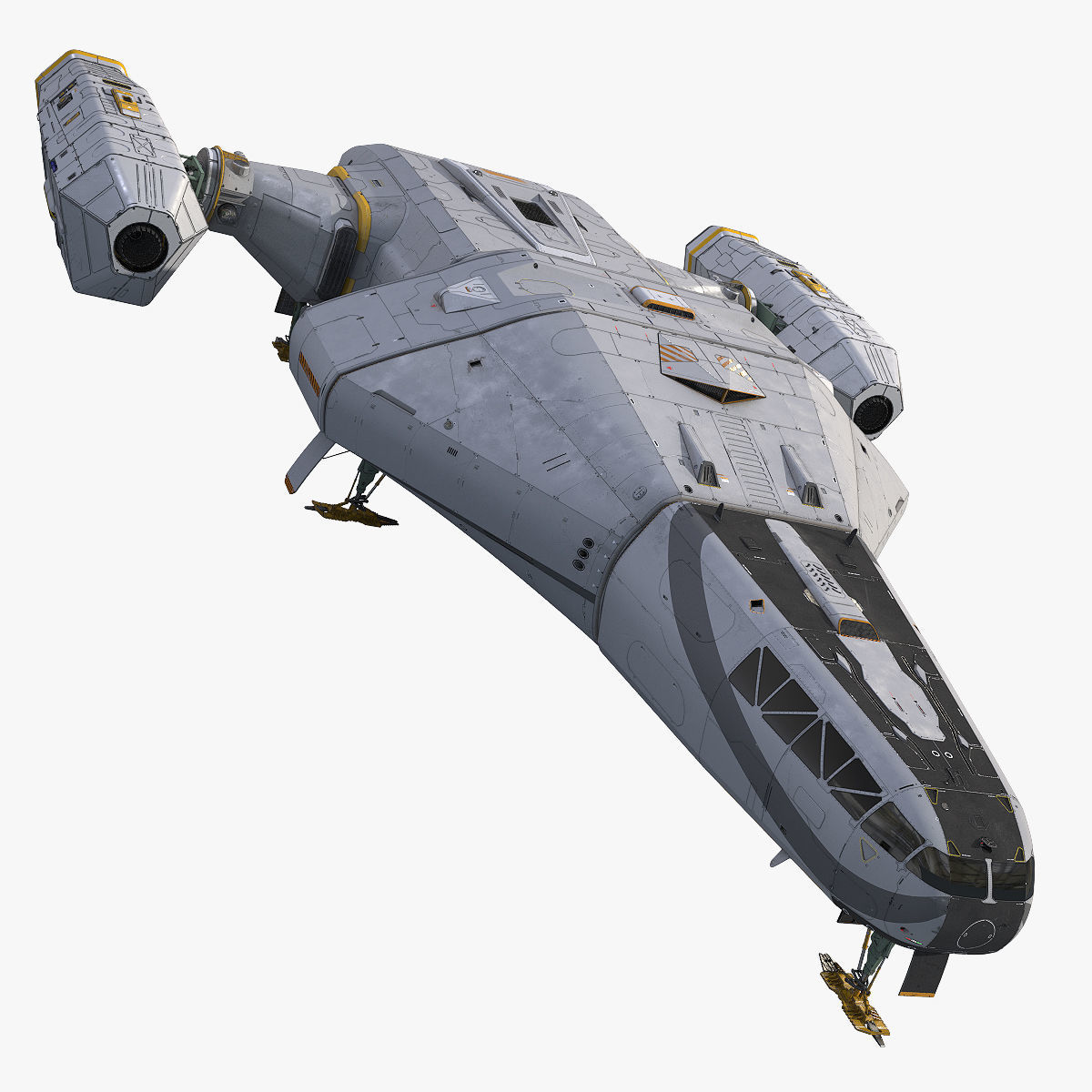 3D Sci-Fi Scout Spaceship 3D model_39