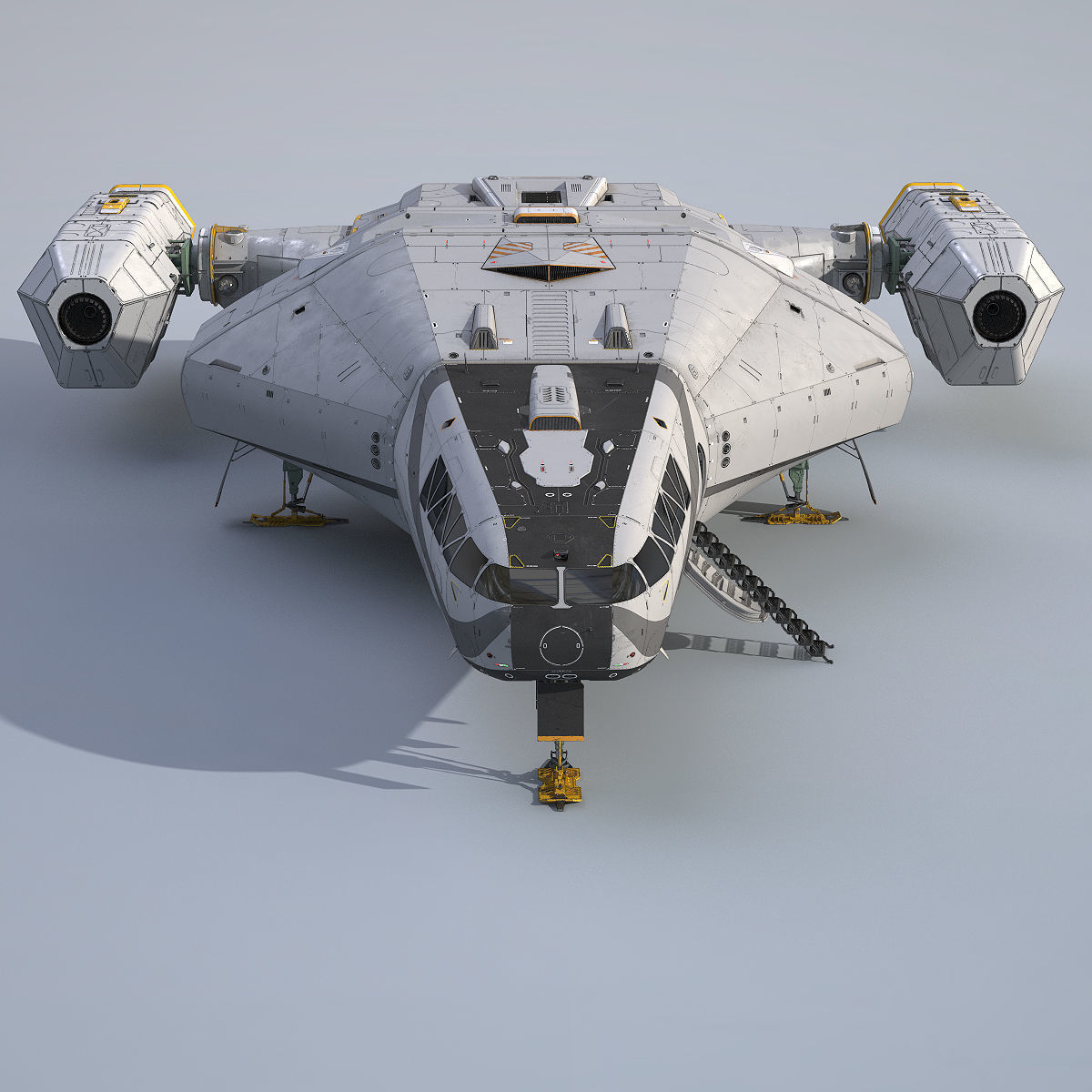 3D Sci-Fi Scout Spaceship 3D model_1