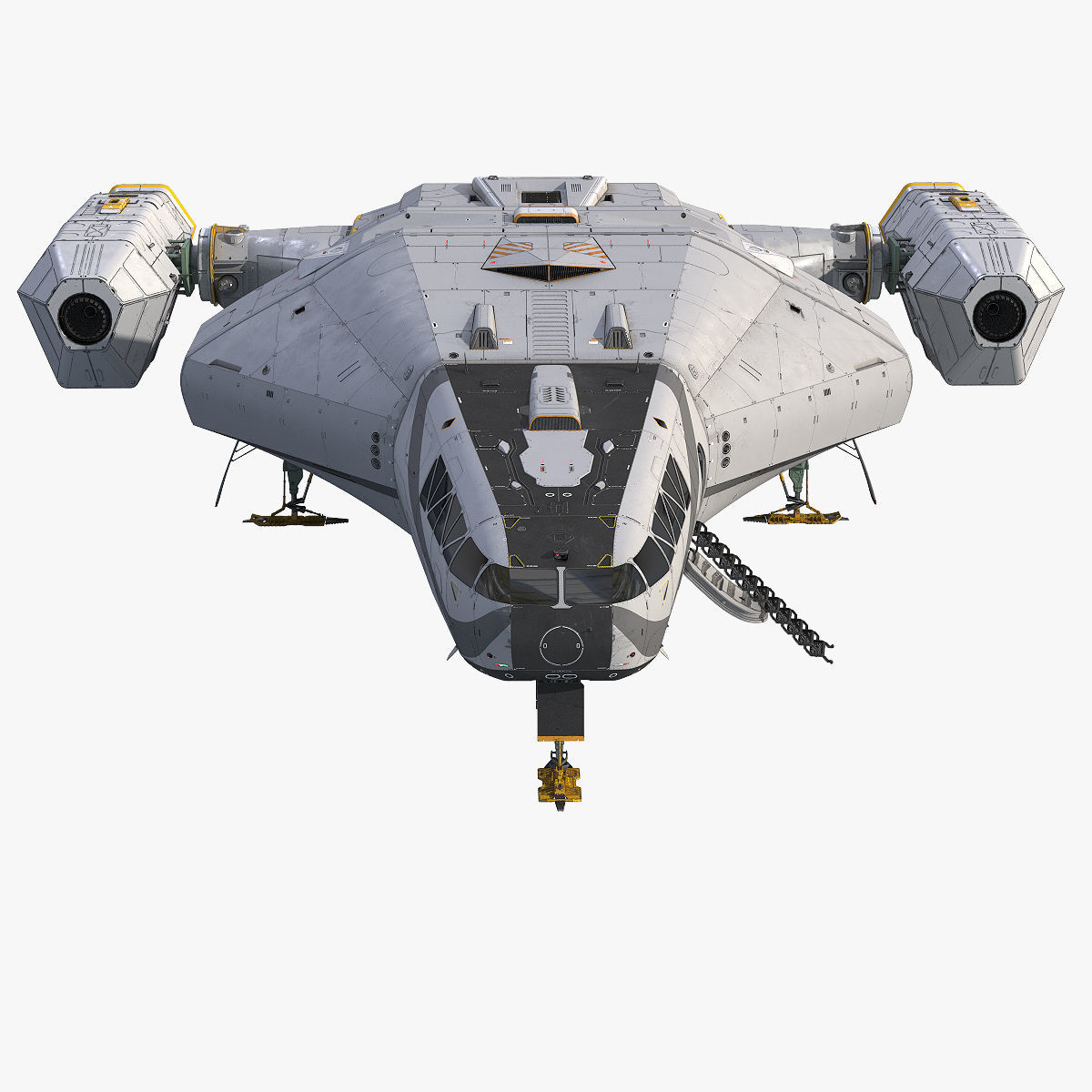 3D Sci-Fi Scout Spaceship 3D model_2