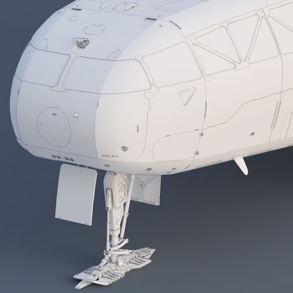 3D Sci-Fi Scout Spaceship 3D model_21