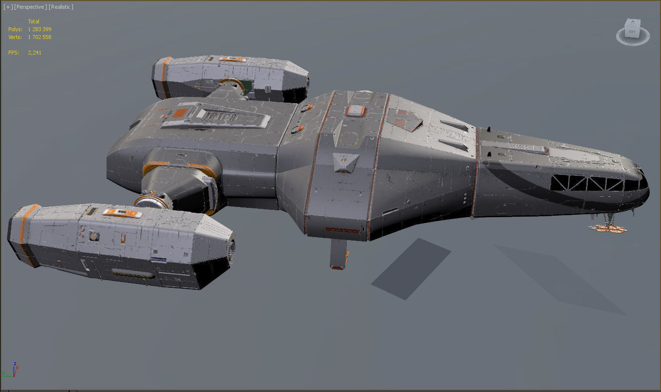 3D Sci-Fi Scout Spaceship 3D model_40