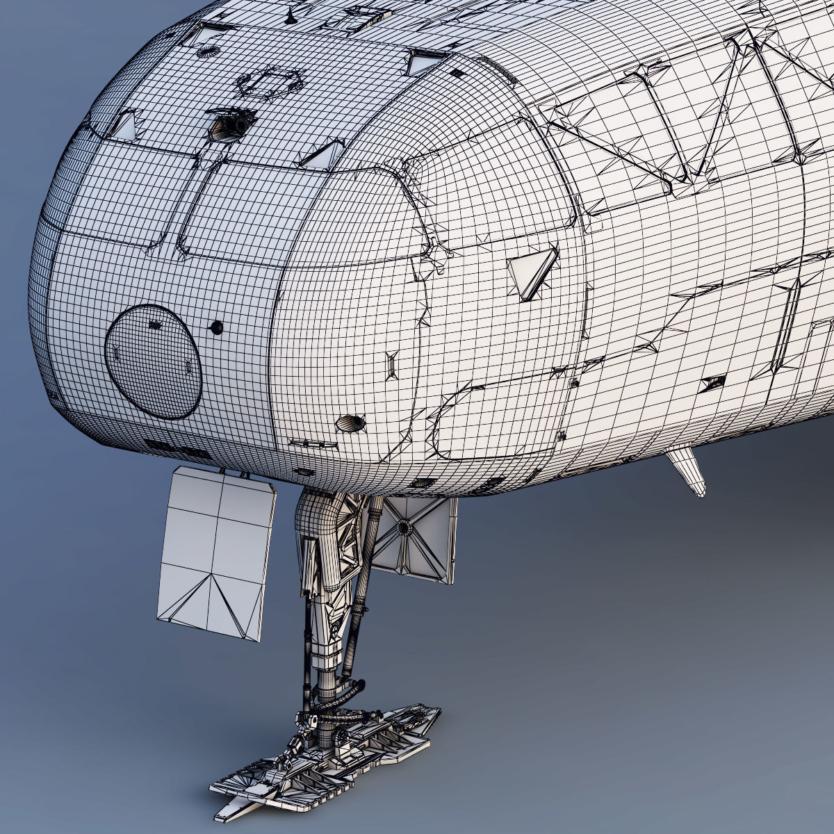 3D Sci-Fi Scout Spaceship 3D model_32