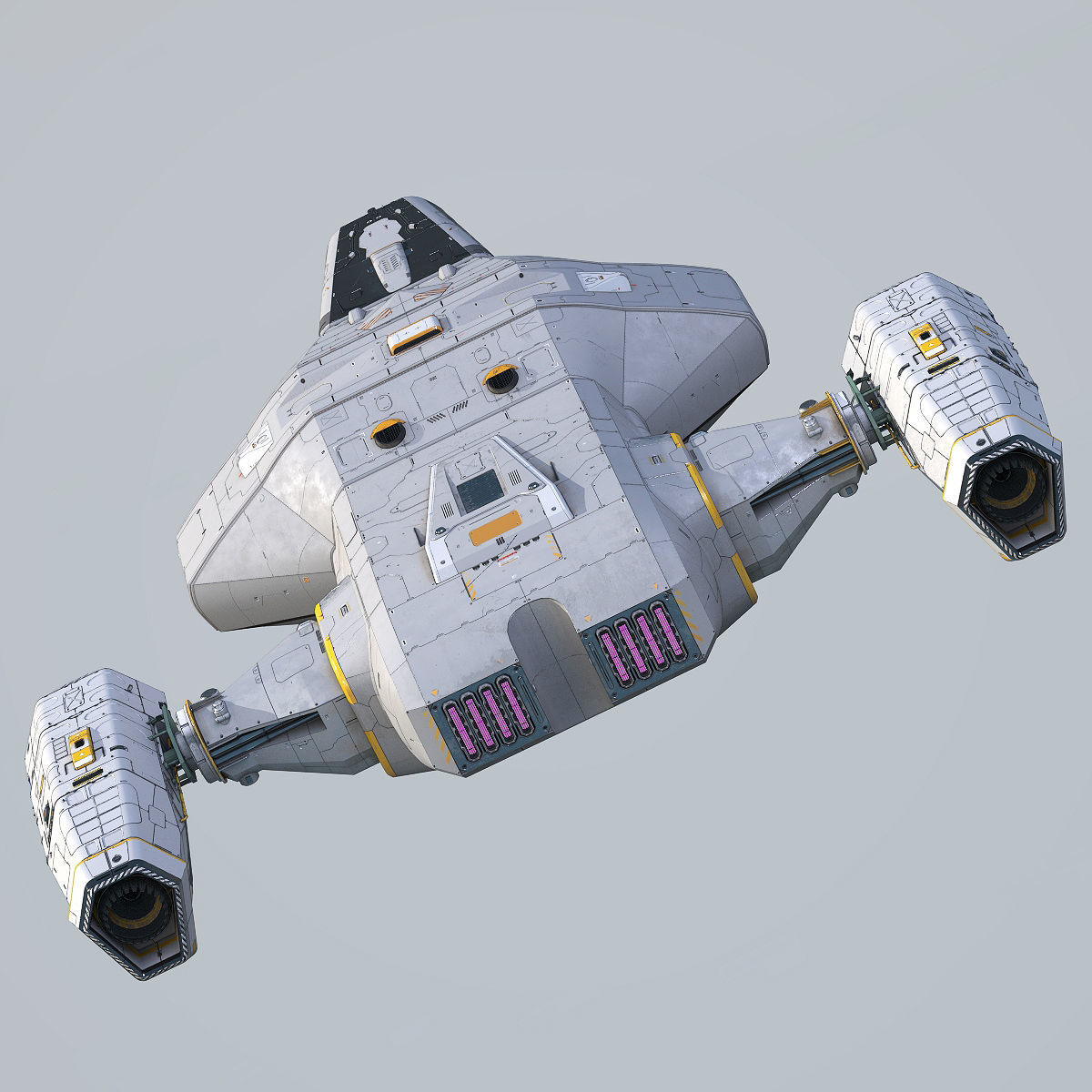 3D Sci-Fi Scout Spaceship 3D model_22