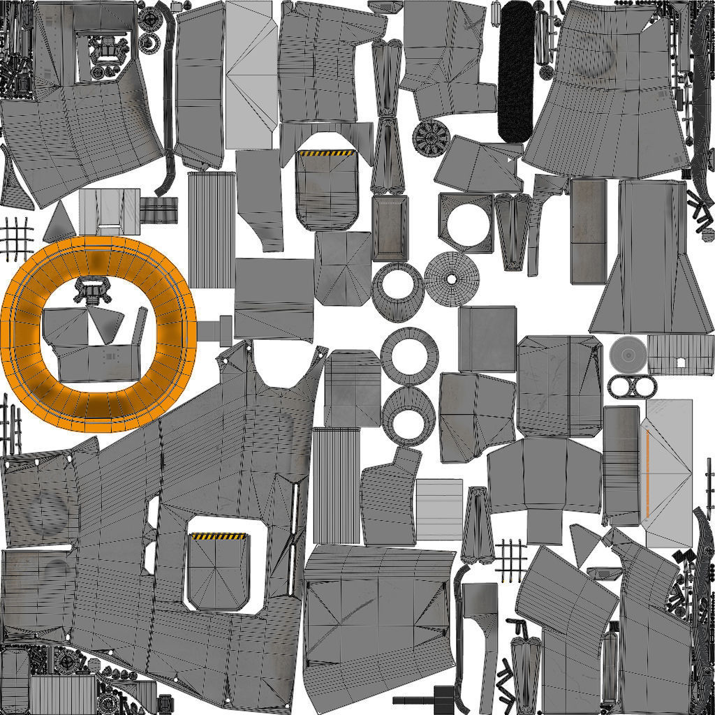 3D Sci-Fi Scout Spaceship 3D model_46