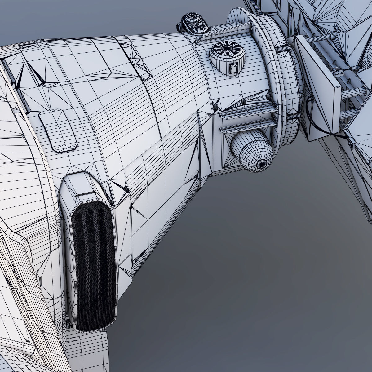 3D Sci-Fi Scout Spaceship 3D model_35