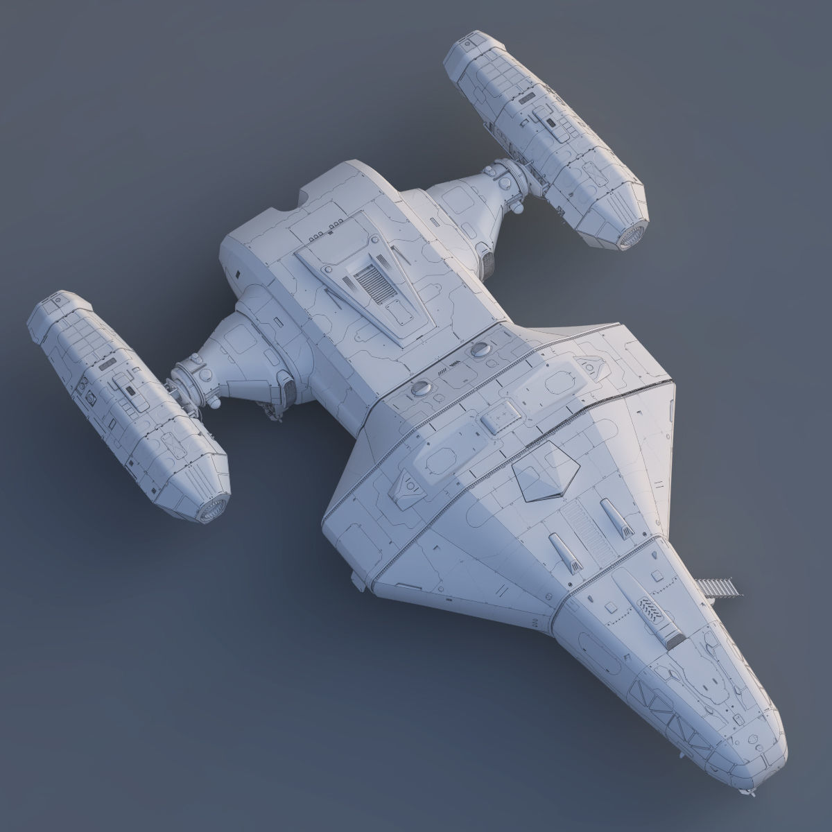 3D Sci-Fi Scout Spaceship 3D model_29