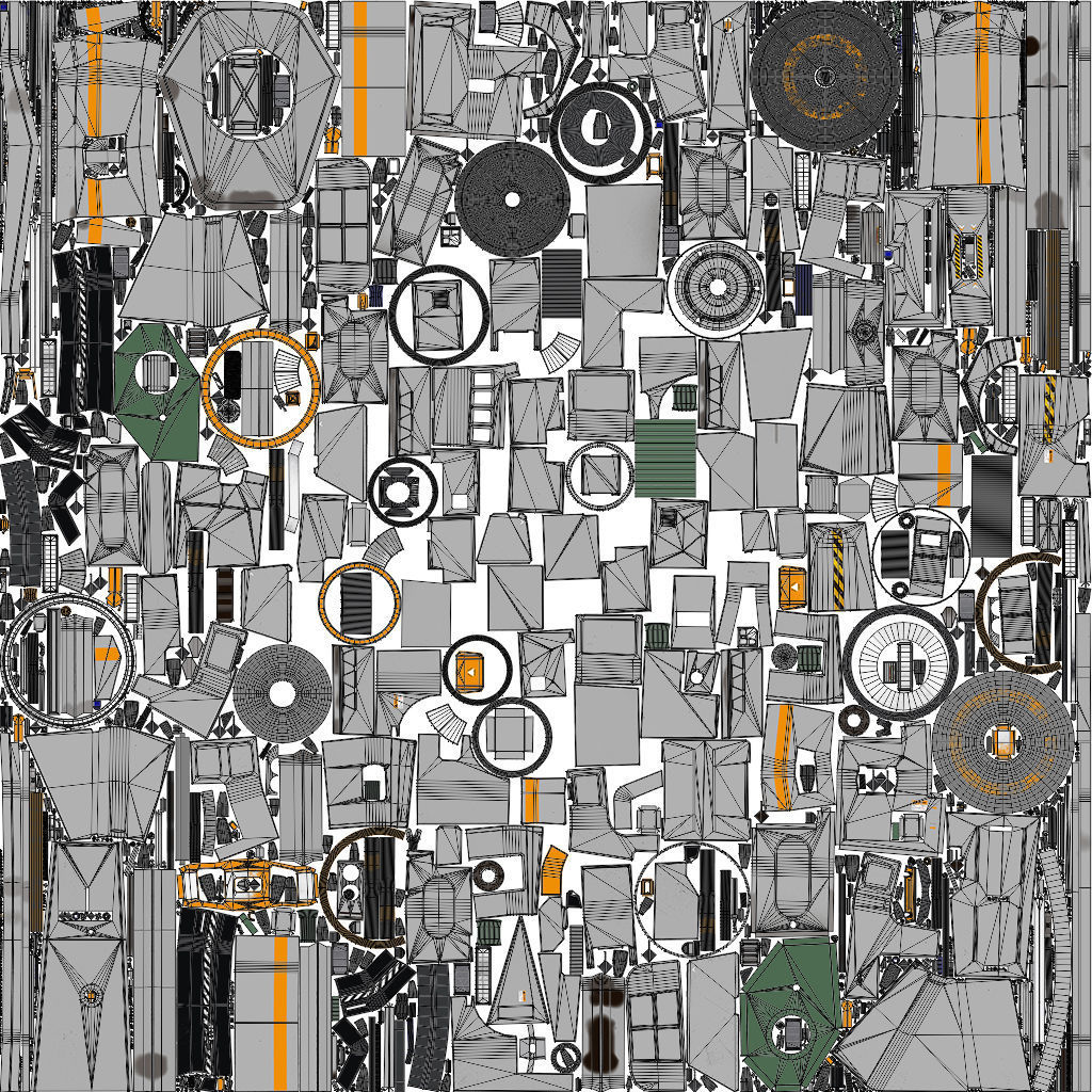 3D Sci-Fi Scout Spaceship 3D model_45