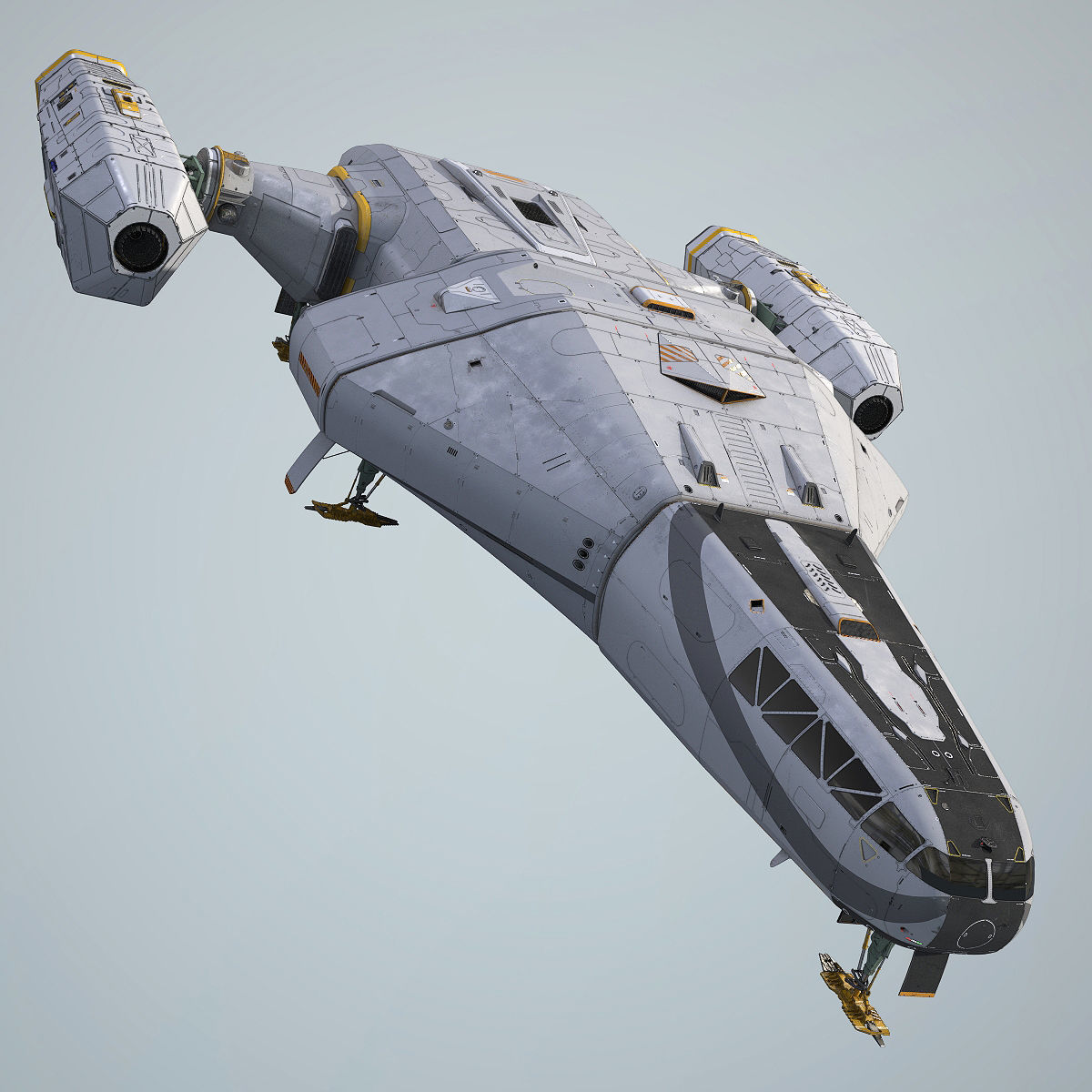3D Sci-Fi Scout Spaceship 3D model_38
