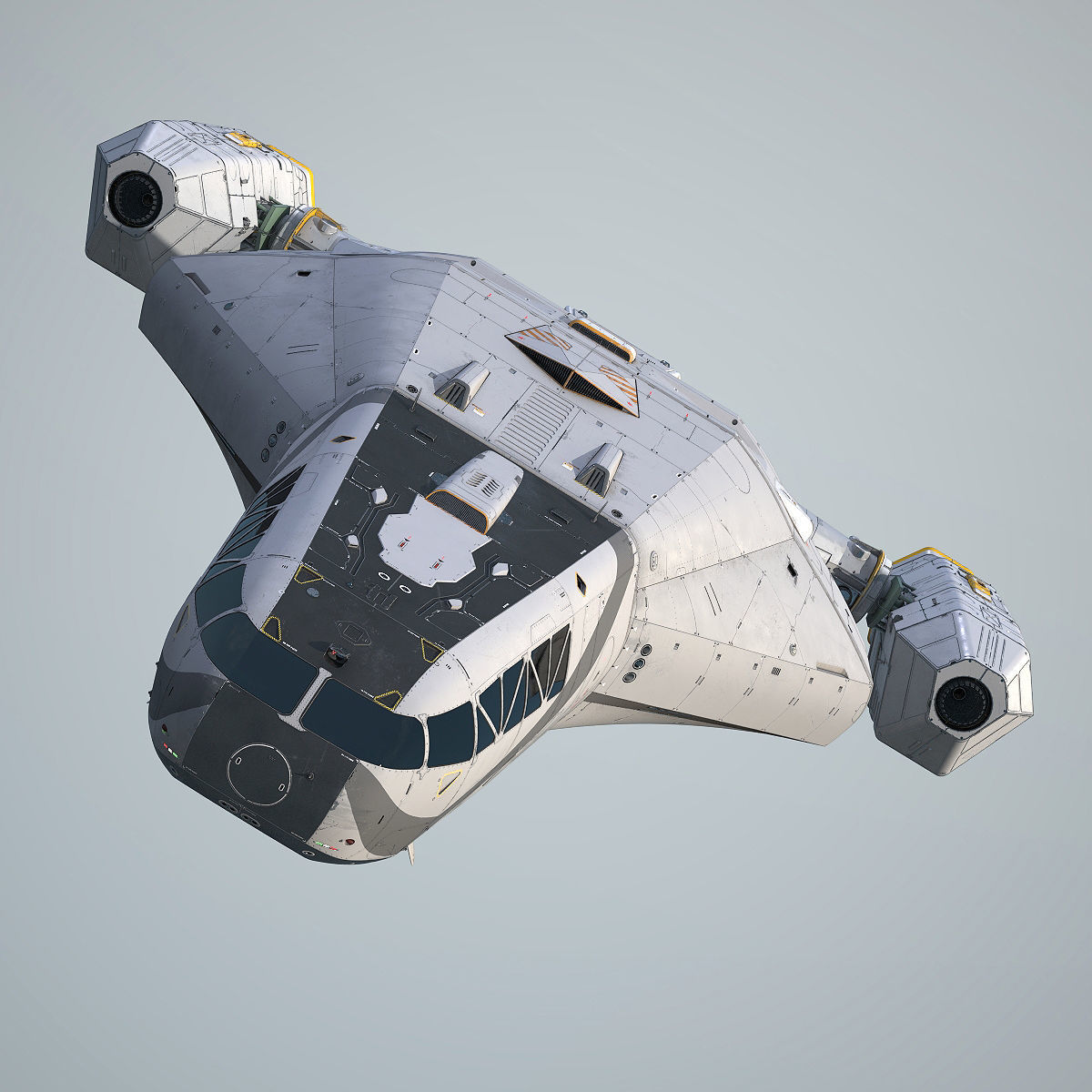 3D Sci-Fi Scout Spaceship 3D model_17