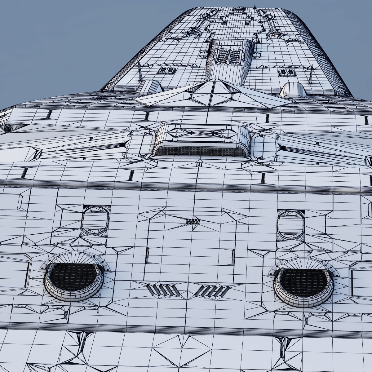 3D Sci-Fi Scout Spaceship 3D model_34