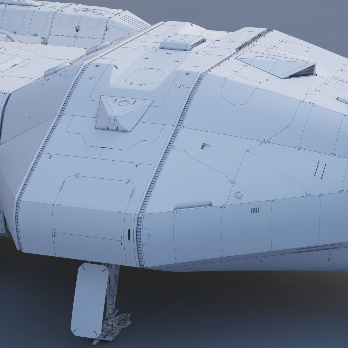 3D Sci-Fi Scout Spaceship 3D model_28