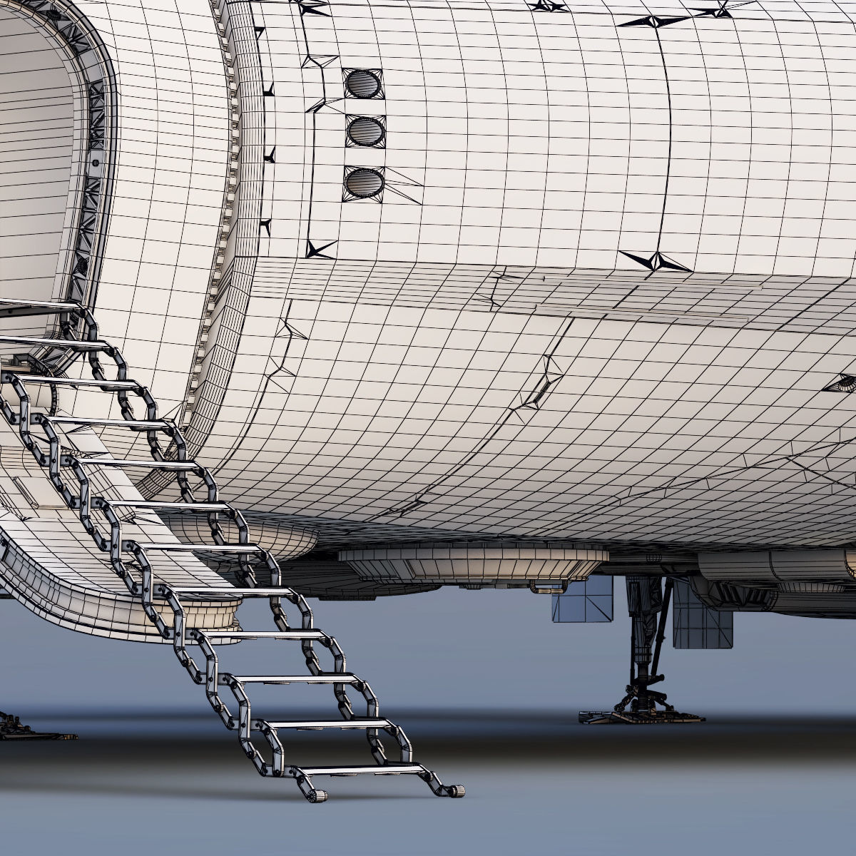 3D Sci-Fi Scout Spaceship 3D model_33