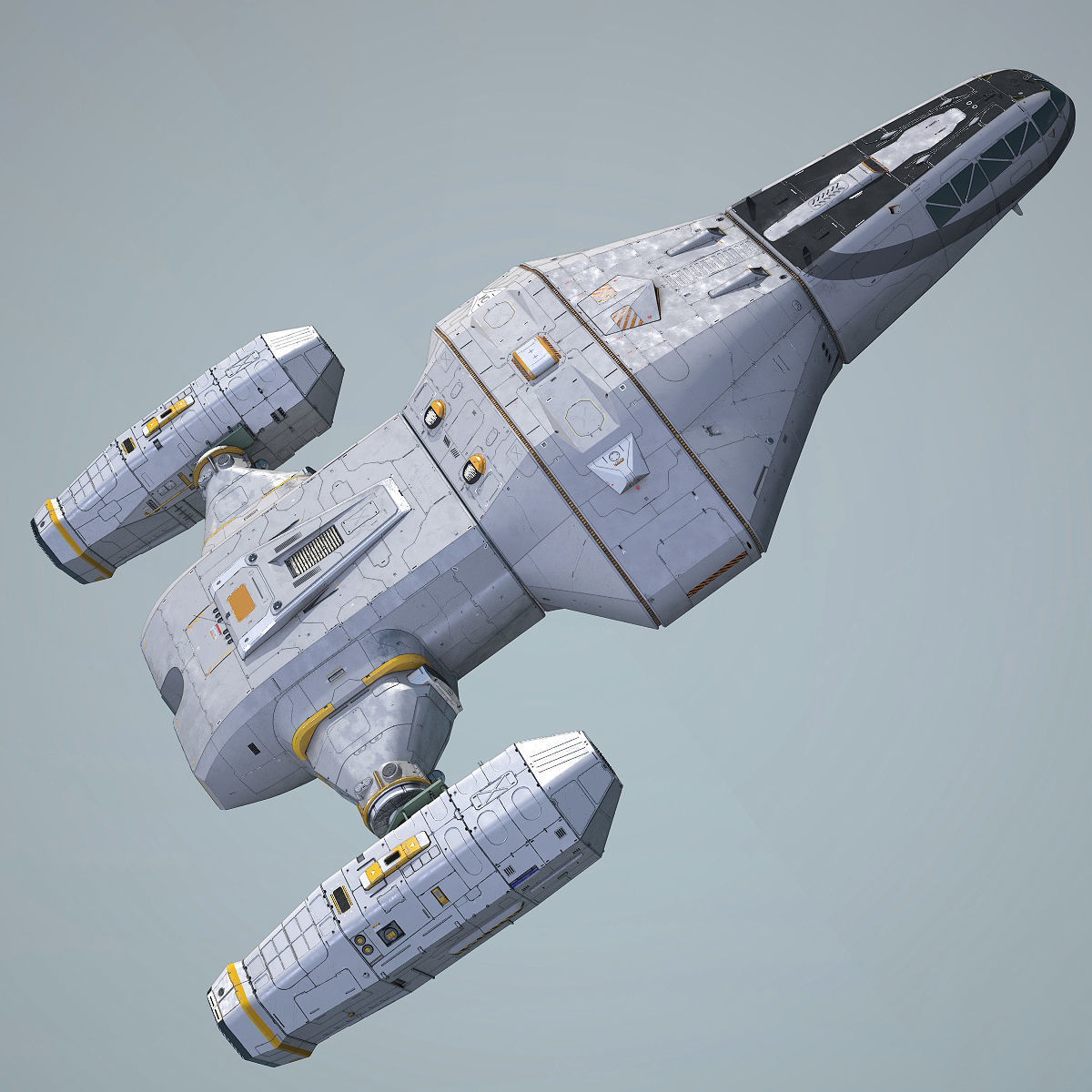 3D Sci-Fi Scout Spaceship 3D model_19