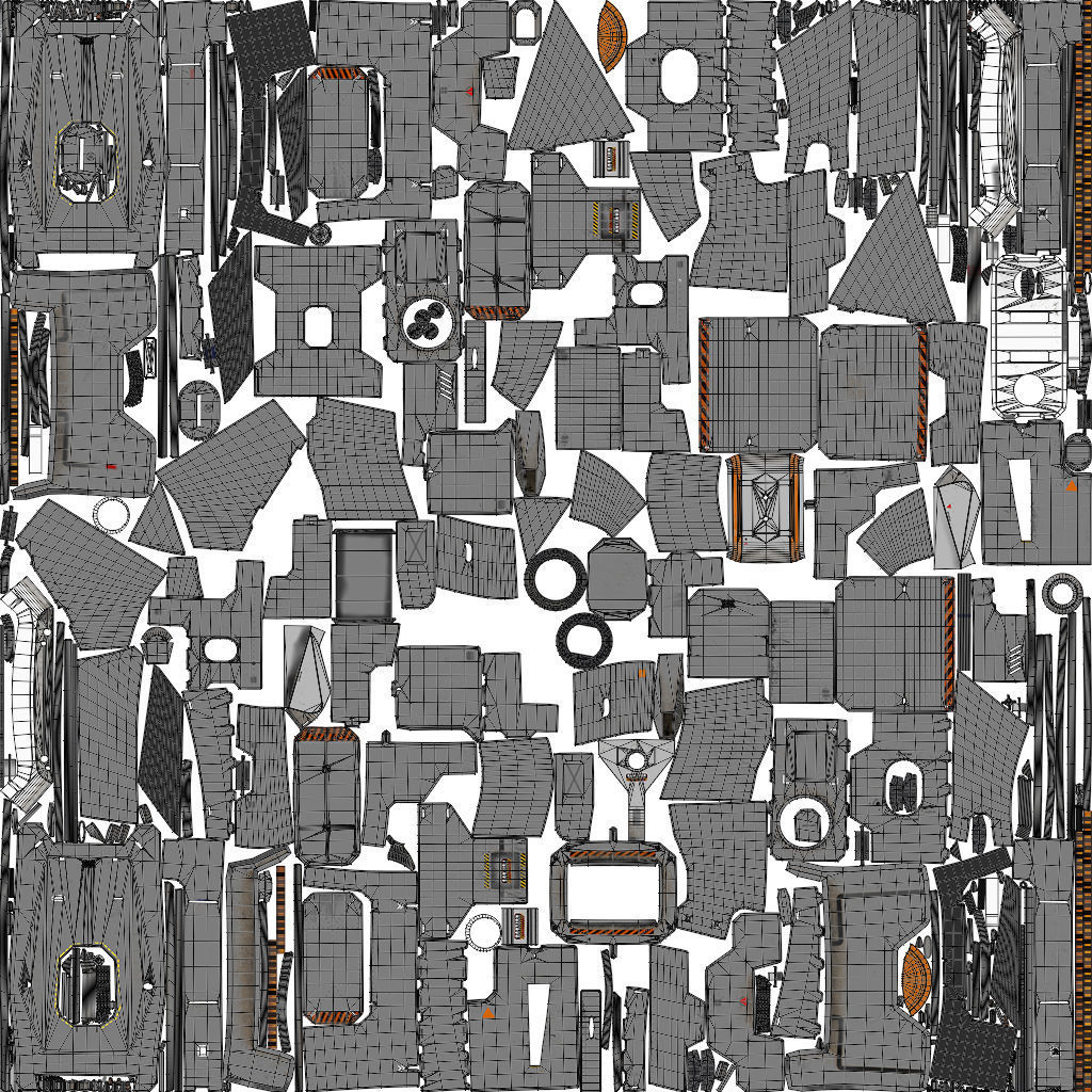 3D Sci-Fi Scout Spaceship 3D model_47