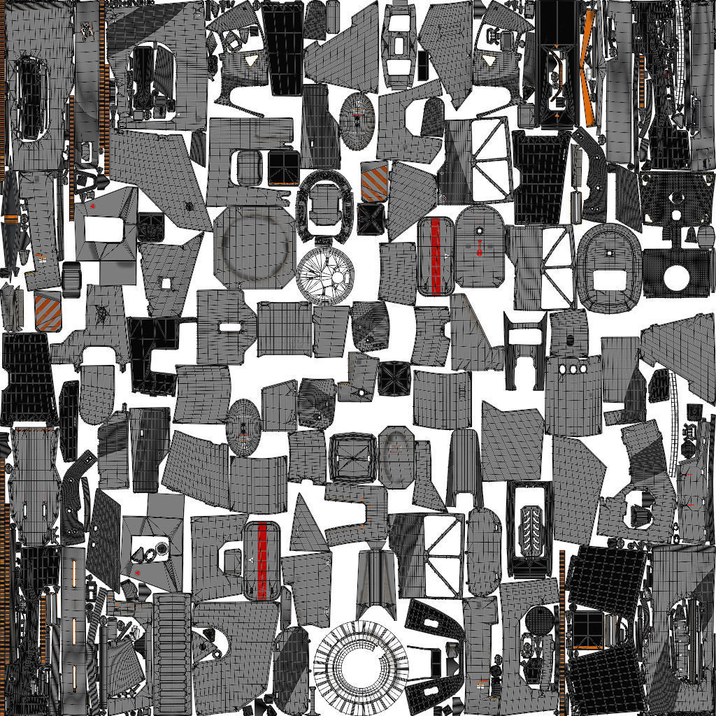 3D Sci-Fi Scout Spaceship 3D model_42