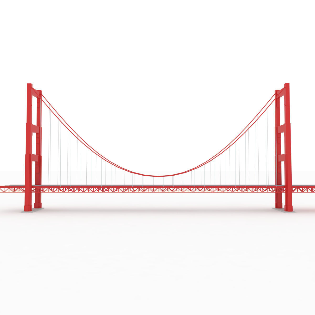 Bridge GG Stylized lowpoly Low-poly 3D model_6