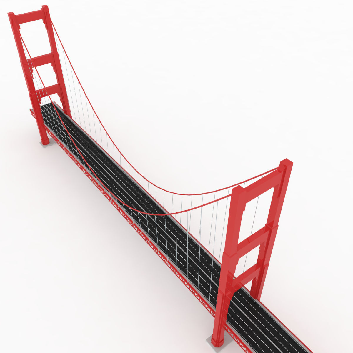 Bridge GG Stylized lowpoly Low-poly 3D model_2