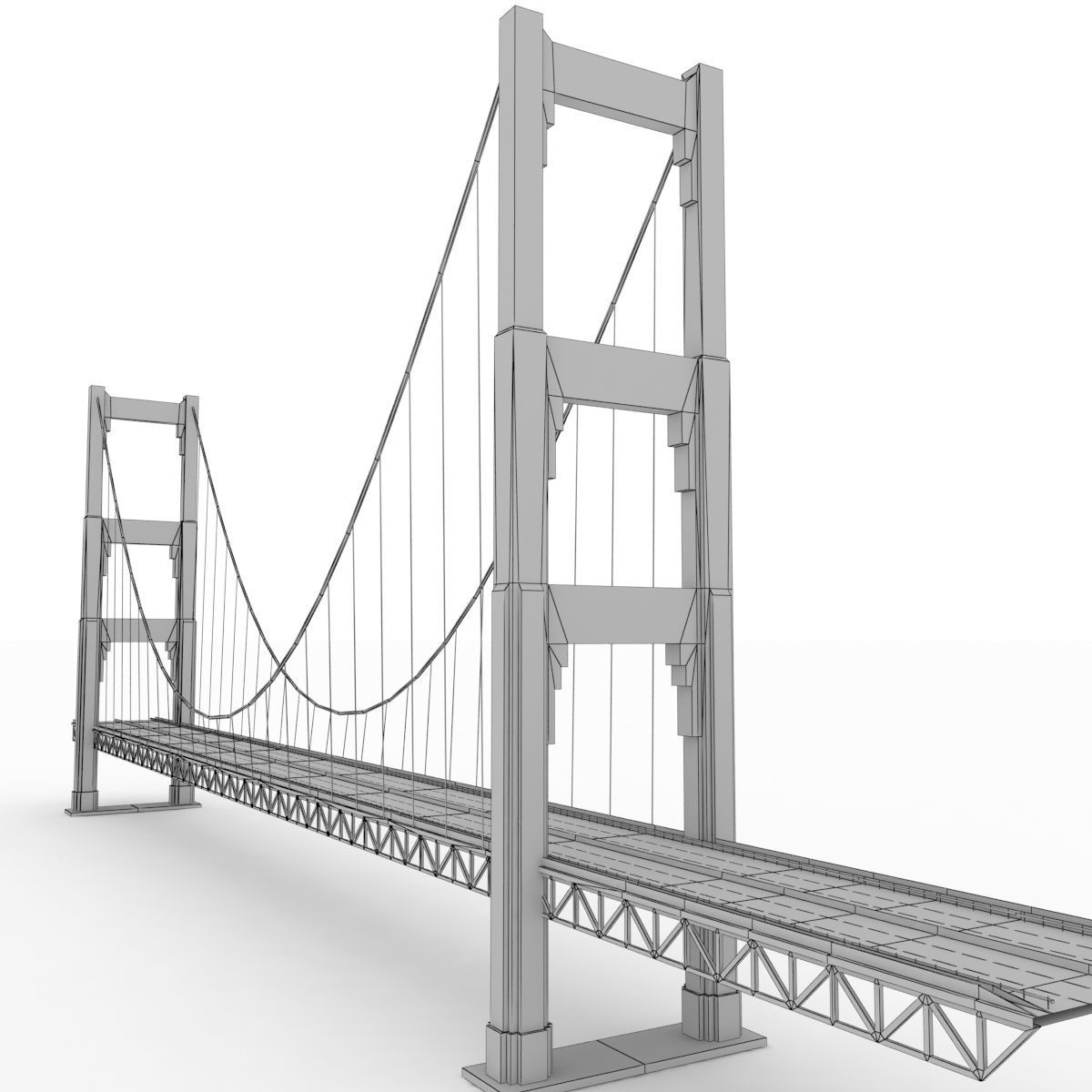 Bridge GG Stylized lowpoly Low-poly 3D model_10