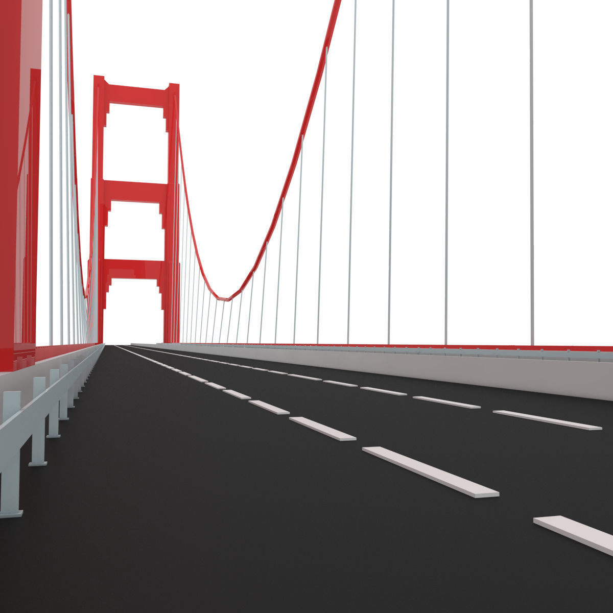 Bridge GG Stylized lowpoly Low-poly 3D model_1