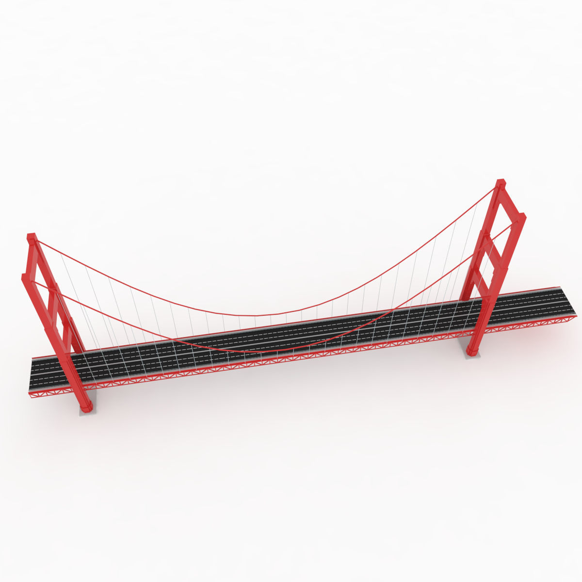 Bridge GG Stylized lowpoly Low-poly 3D model_5