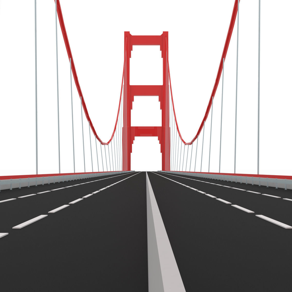 Bridge GG Stylized lowpoly Low-poly 3D model_3