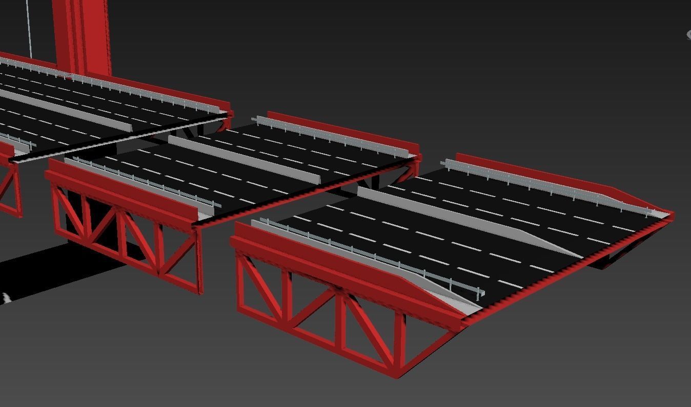 Bridge GG Stylized lowpoly Low-poly 3D model_9