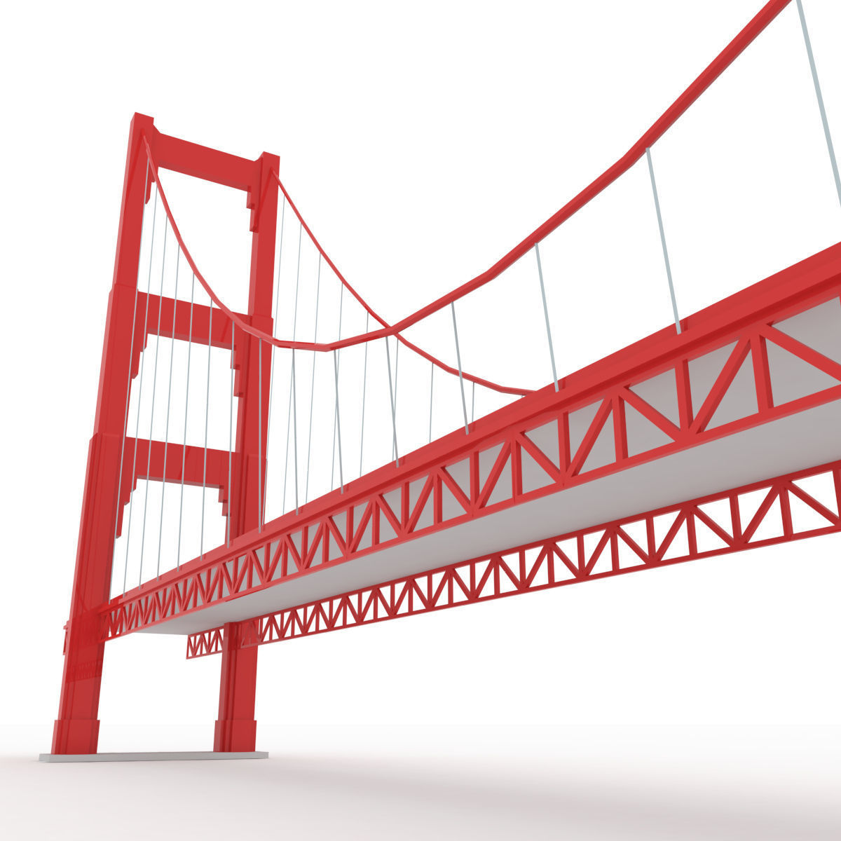 Bridge GG Stylized lowpoly Low-poly 3D model_7