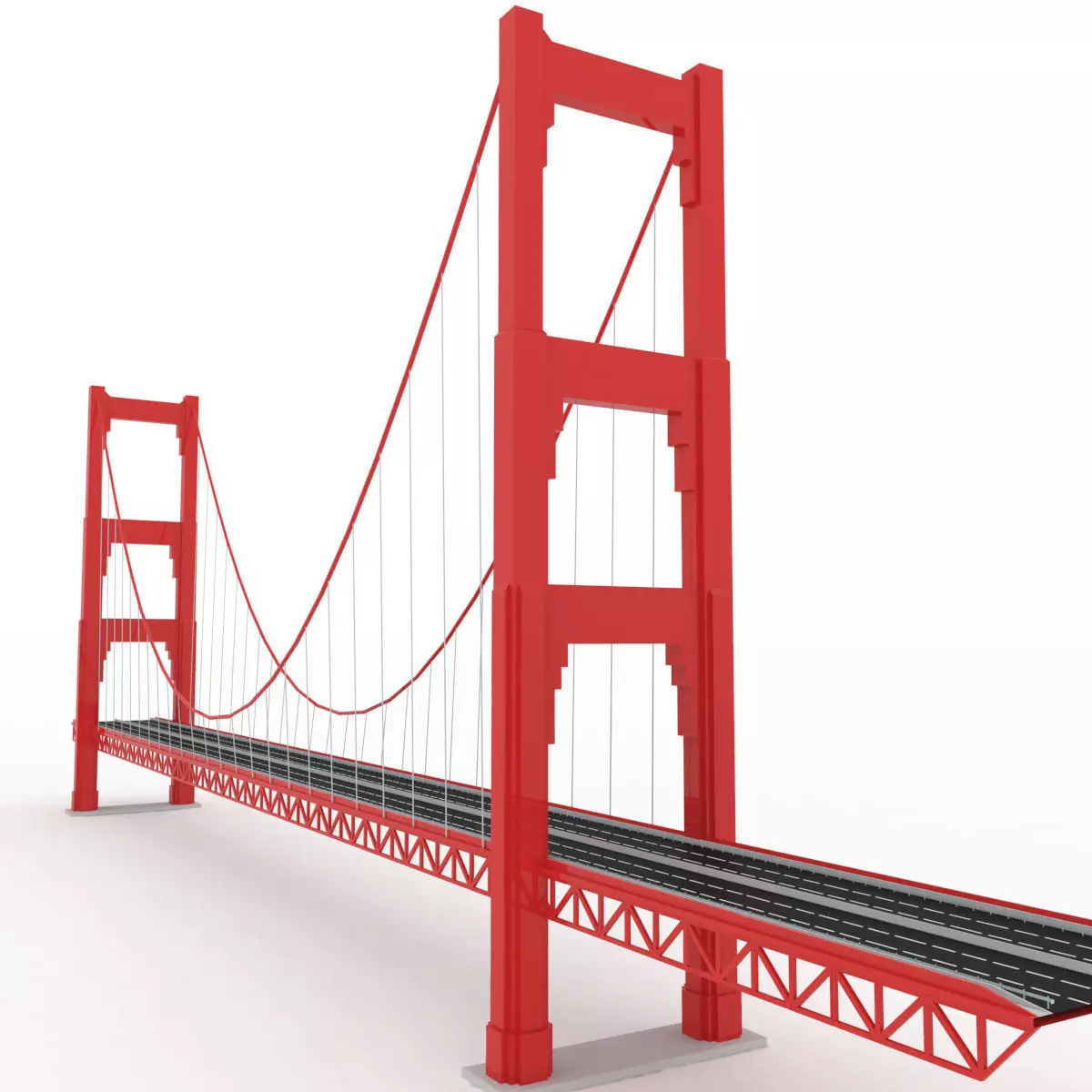Bridge GG Stylized lowpoly Low-poly 3D model_0