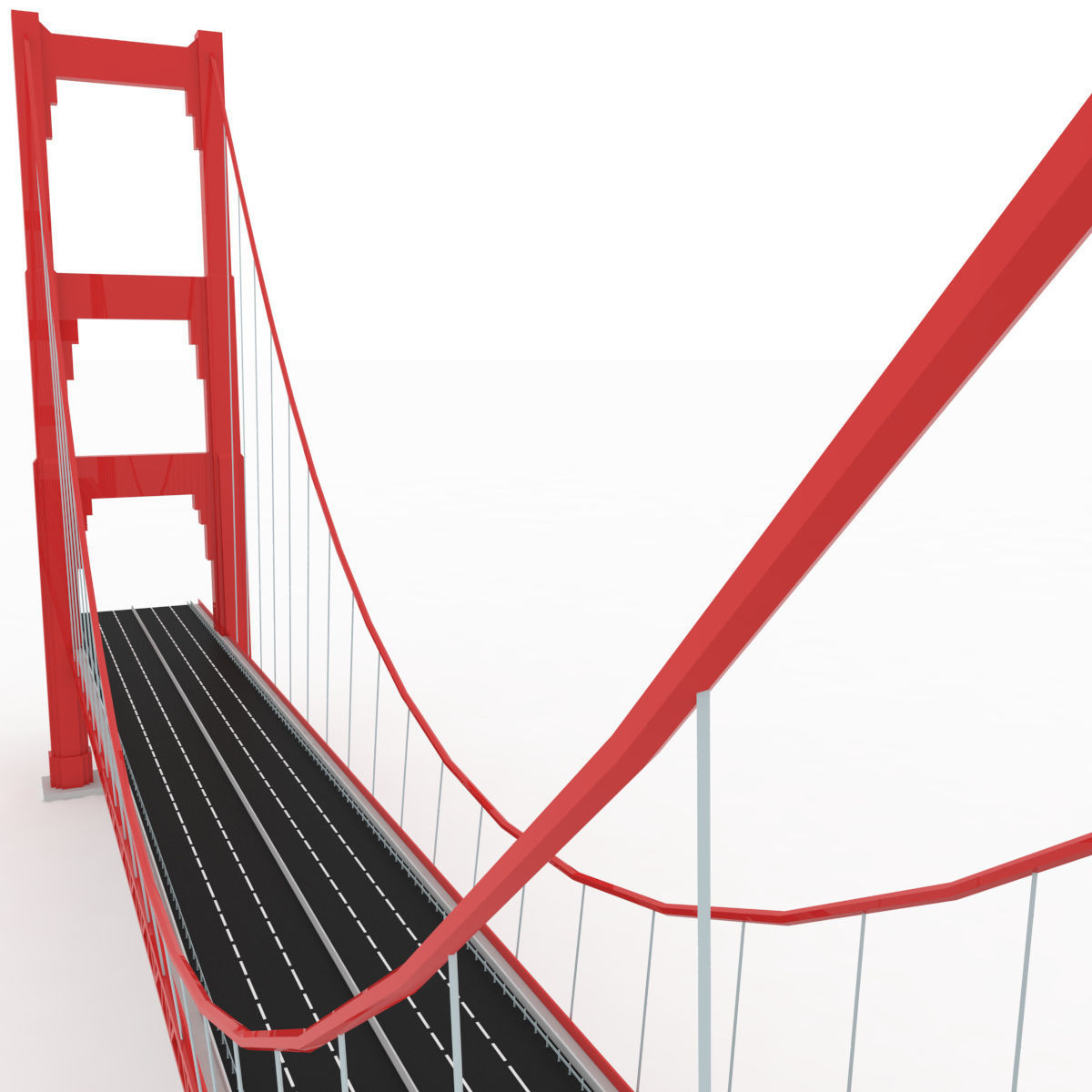 Bridge GG Stylized lowpoly Low-poly 3D model_4