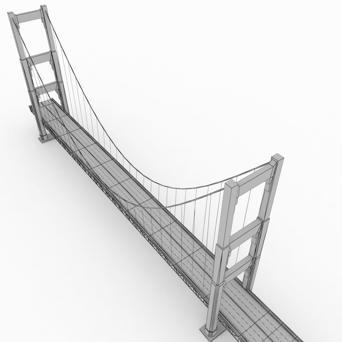 Bridge GG Stylized lowpoly Low-poly 3D model_13