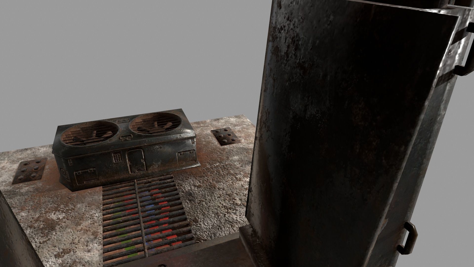 satalite old satellite dish Low-poly 3D model_2