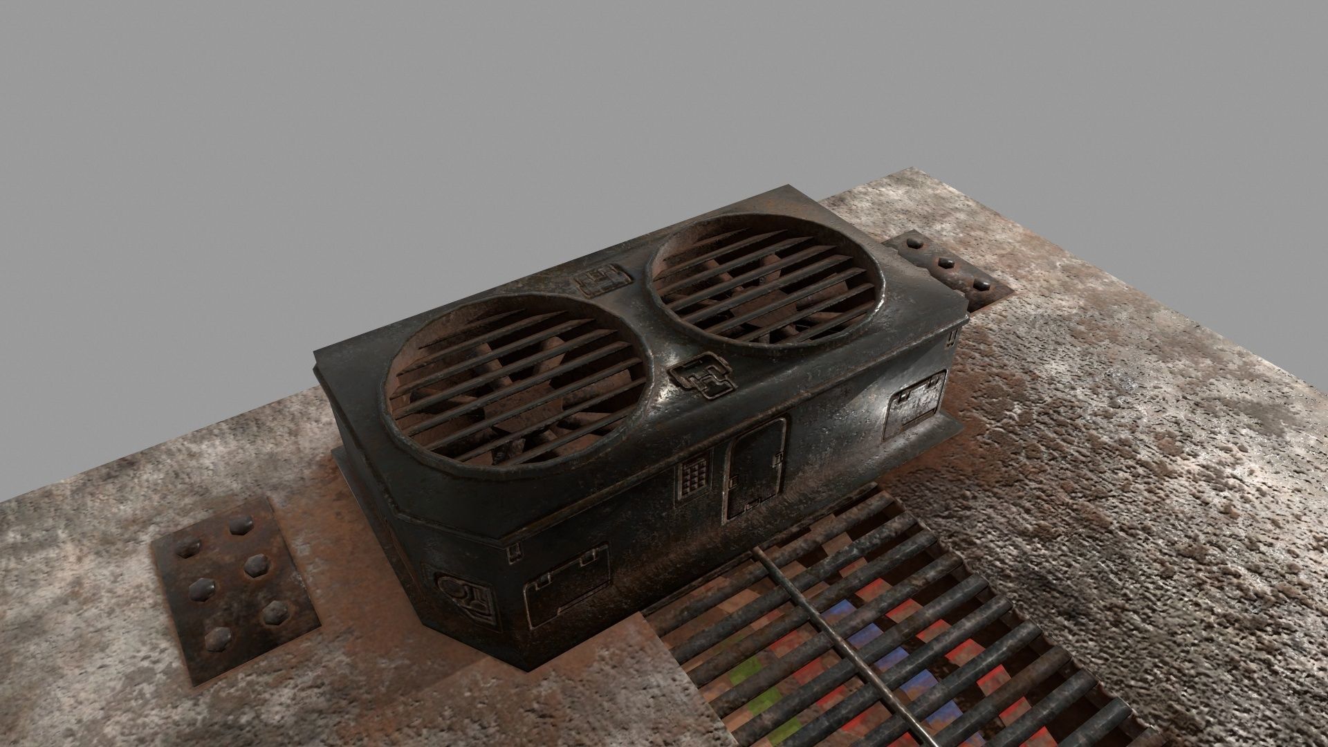 satalite old satellite dish Low-poly 3D model_1