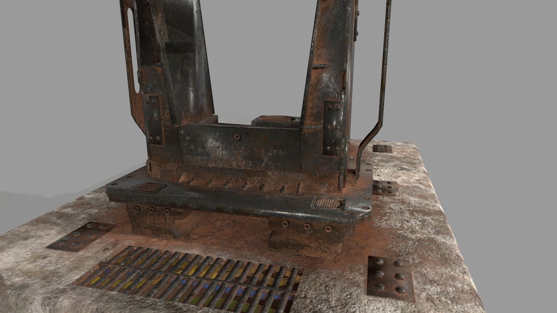 satalite old satellite dish Low-poly 3D model_4