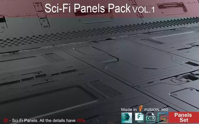 Sci-Fi Panels Volume 1 3D model