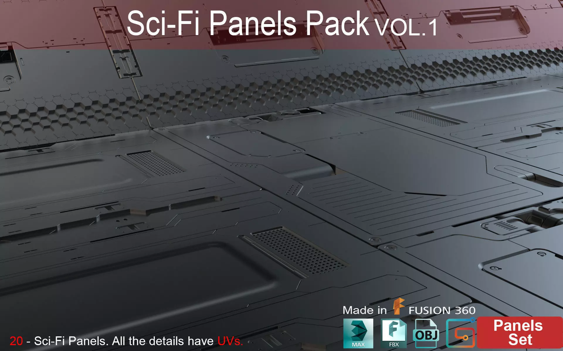 Sci-Fi Panels Volume 1 3D model