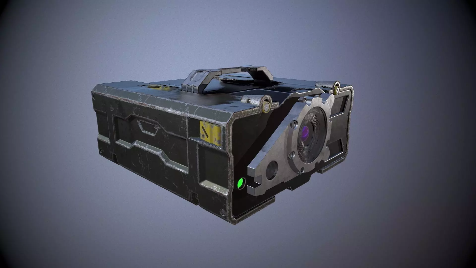 Military rangefinder Low-poly 3D model_0