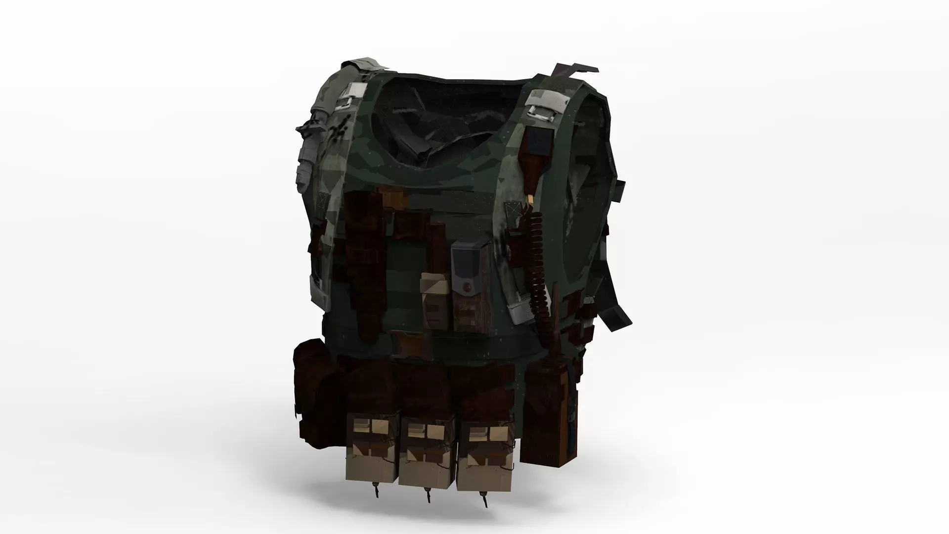 Bullet Proof Vest Protection and stuff Low-poly 3D model