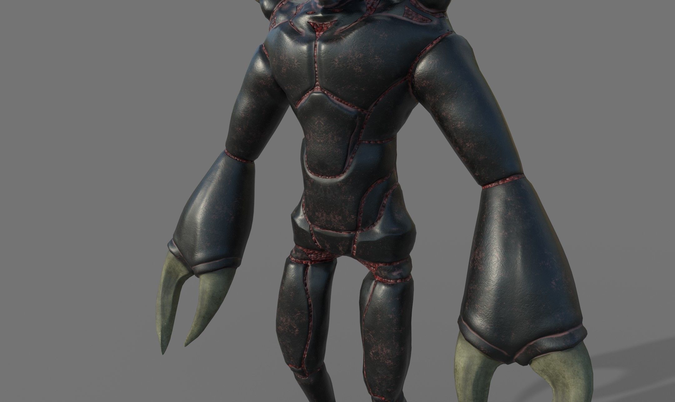 Insectoid alien character - Rigged and animated Low-poly 3D model_6