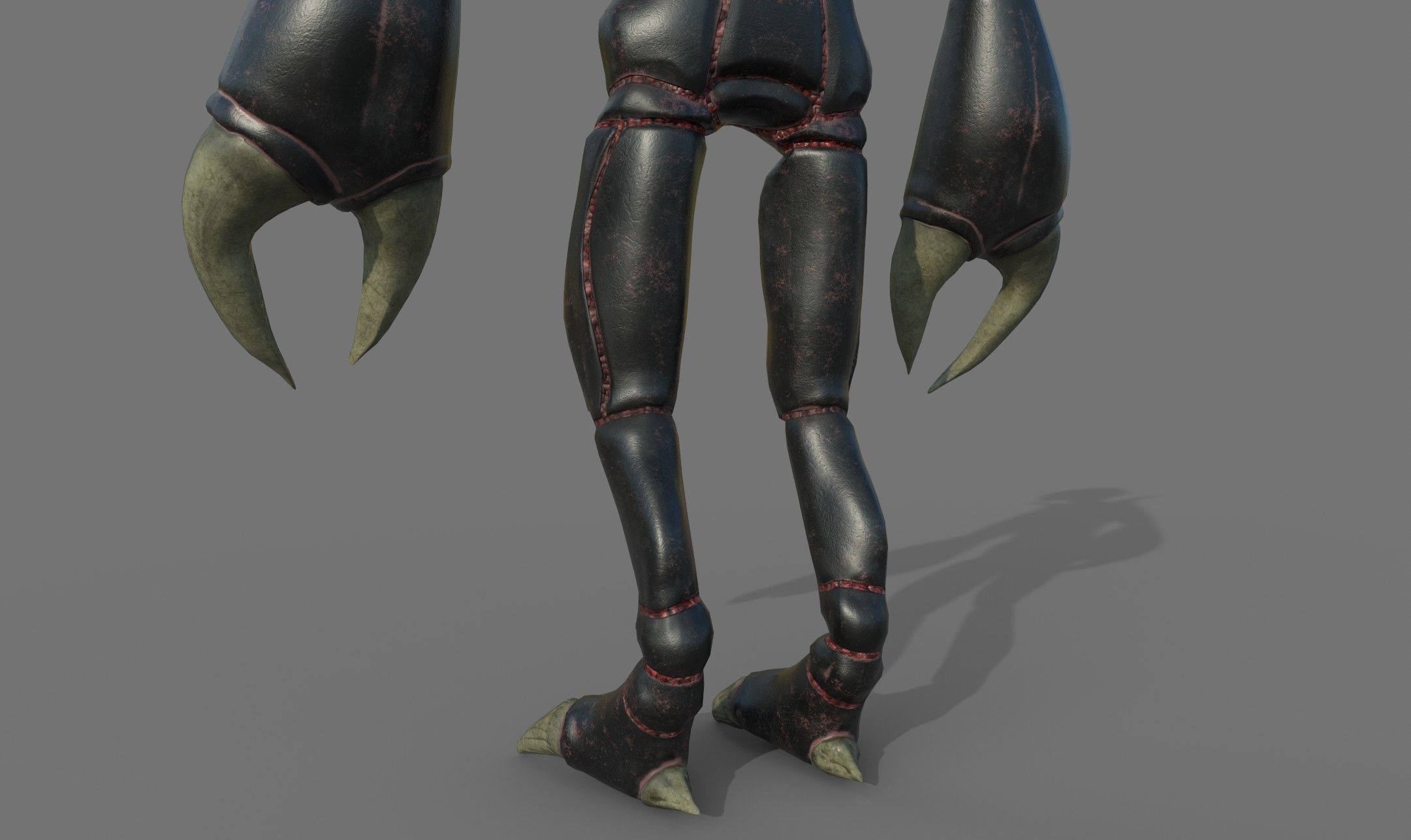 Insectoid alien character - Rigged and animated Low-poly 3D model_9