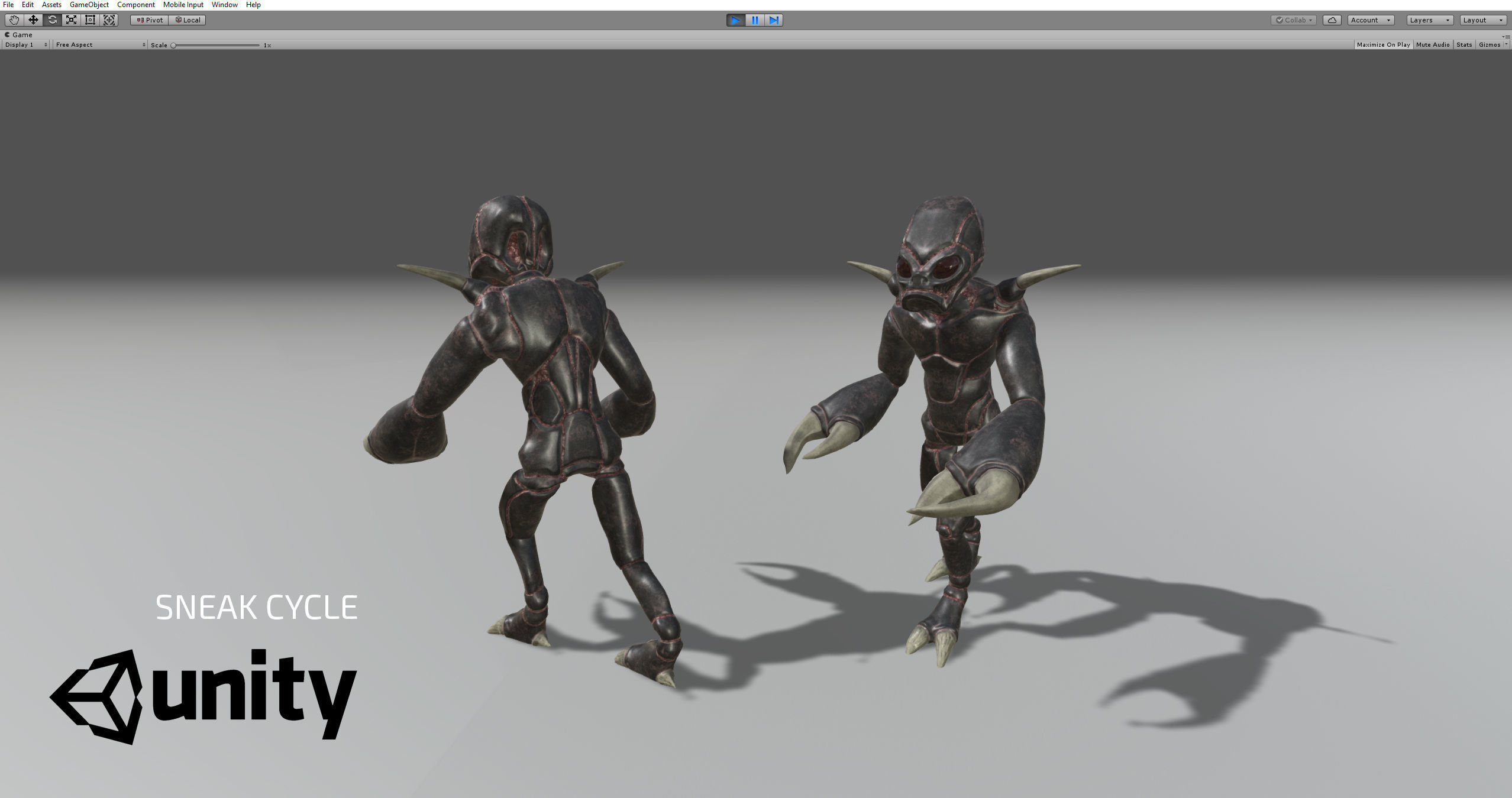 Insectoid alien character - Rigged and animated Low-poly 3D model_19