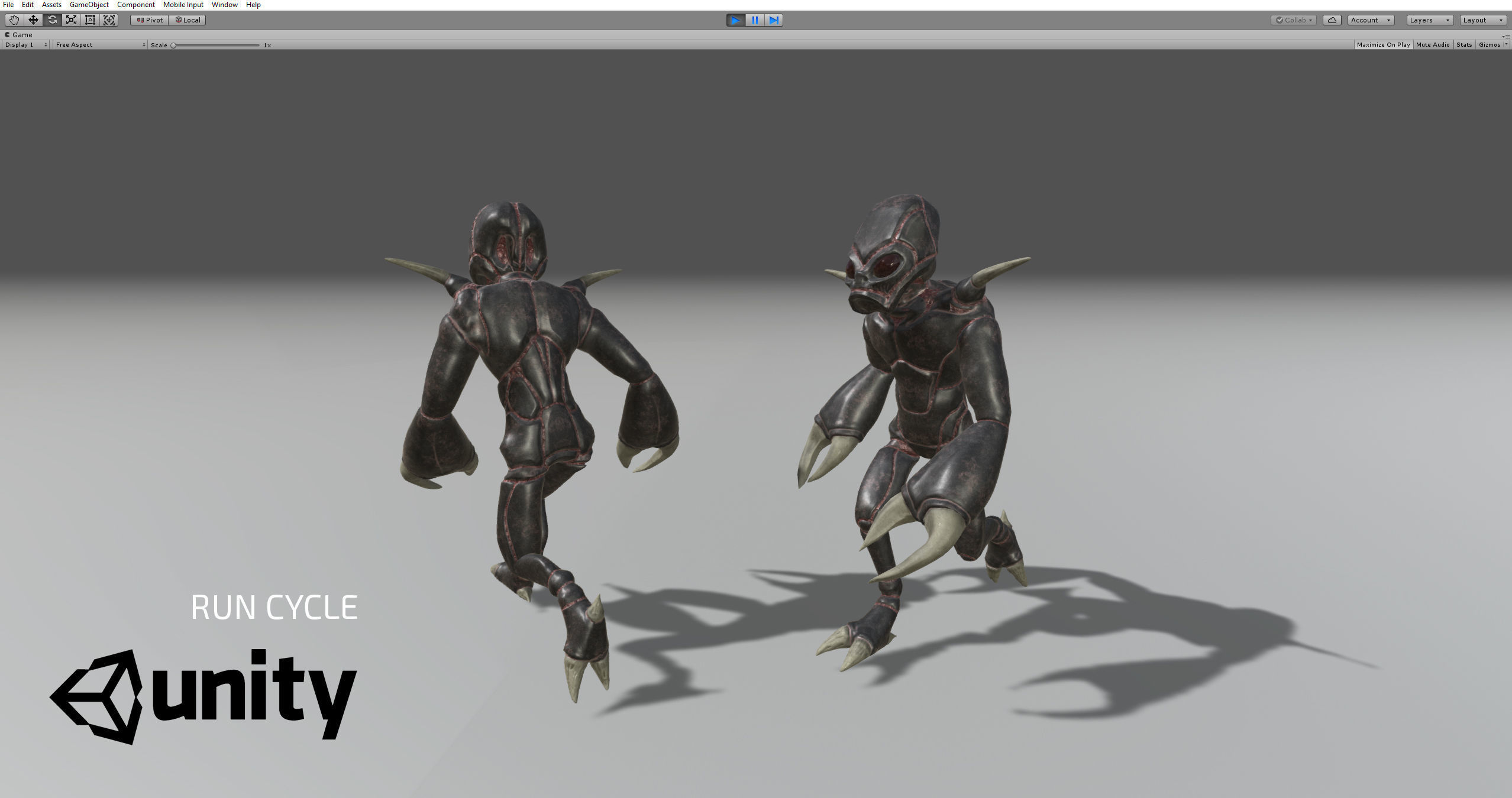 Insectoid alien character - Rigged and animated Low-poly 3D model_17